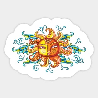 Sun and waves Sticker